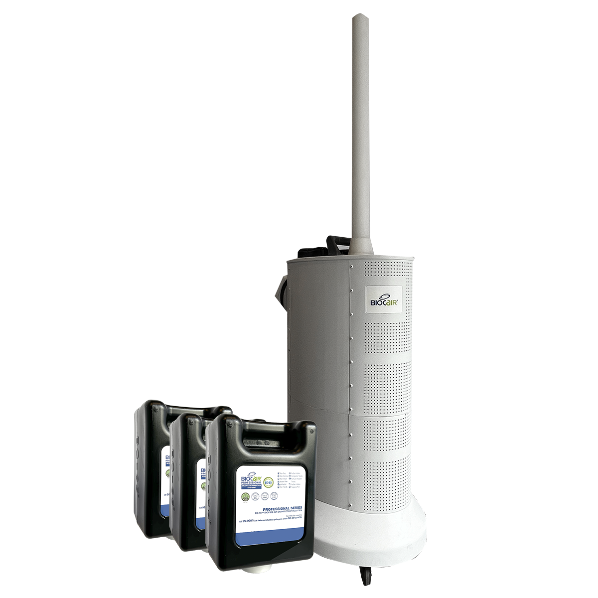 BioCair P320W Disinfectant Machine with 3 BC-65 Air Purifying Disinfectant Solution (3L)