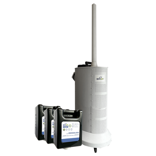 BioCair P320W Disinfectant Machine with 3 BC-65 Air Purifying Disinfectant Solution (3L)