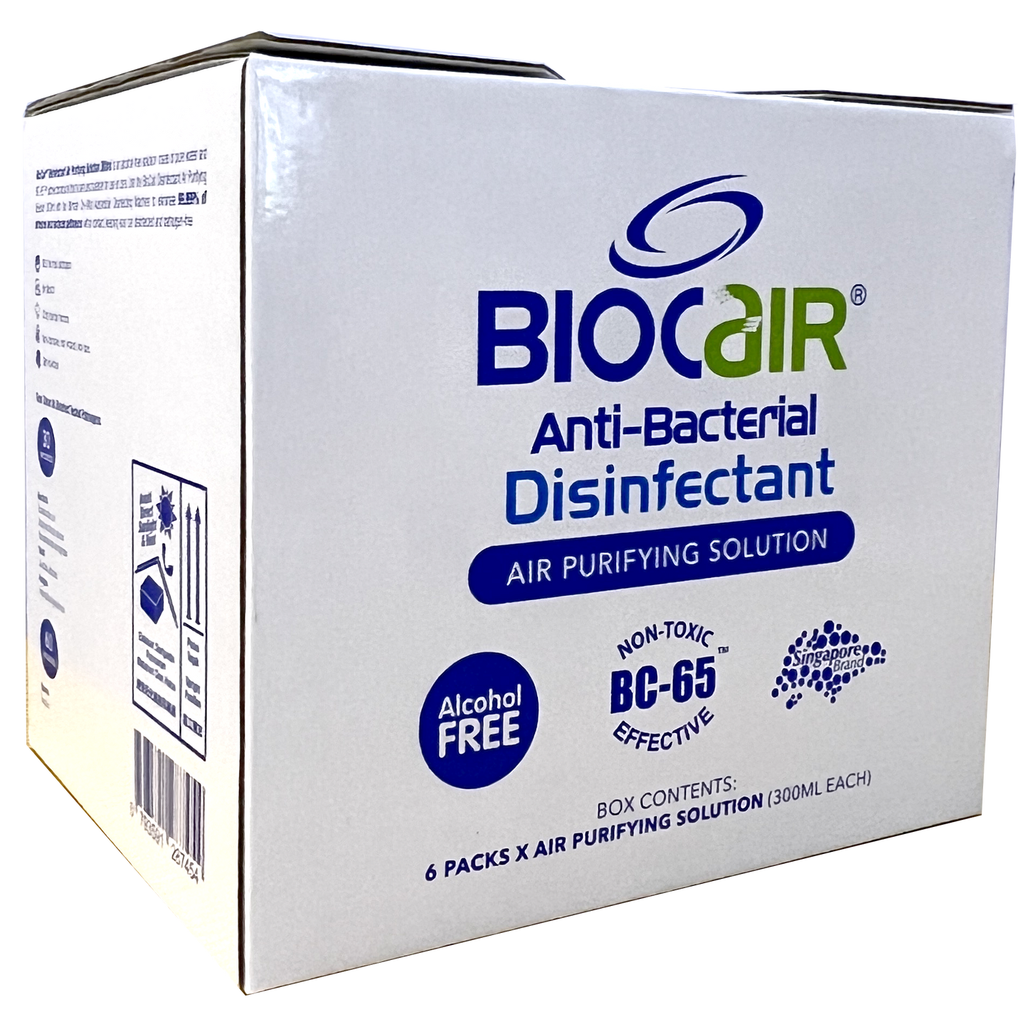 1 Box of 6 Disinfectant Anti Purifying Solution, (300ml)